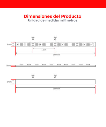 Tira Led Flexible 12V 2835 Blanco | Cálido - Imagen 3